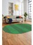 Jüt Desenli Dijital Kaymaz Yıkanabilir Modern Oval Yolluk Koridor Salon Halısı, O-Jüt-13-Yeşil, 1