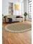 Modern Jüt Desenli Dijital Kaymaz Yıkanabilir Oval Yolluk Koridor Salon Halısı, O-Jüt-14-Vizon, 1