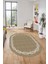 Modern Jüt Desenli Dijital Kaymaz Yıkanabilir Oval Yolluk Koridor Salon Halısı, O-Jüt-14-Vizon, 2