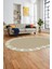 Jüt-Hasır Desen Dijital Kaymaz Yıkanabilir Oval Yolluk Koridor Salon Halısı, O-Jüt-15-Krem, 1