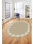Jüt-Hasır Desen Dijital Kaymaz Yıkanabilir Oval Yolluk Koridor Salon Halısı, O-Jüt-15-Krem, 4