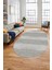 Jüt Desenli Dijital Kaymaz Yıkanabilir Modern Oval Yolluk Koridor Salon Halısı, O-Jüt-13-Gri, 1
