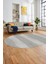 Jüt Desenli Dijital Kaymaz Yıkanabilir Modern Oval Yolluk Koridor Salon Halısı, O-Jüt-13-Gri, 2