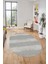 Jüt Desenli Dijital Kaymaz Yıkanabilir Modern Oval Yolluk Koridor Salon Halısı, O-Jüt-13-Gri, 3