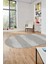 Jüt Desenli Dijital Kaymaz Yıkanabilir Modern Oval Yolluk Koridor Salon Halısı, O-Jüt-13-Gri, 4