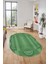 Dijital Kaymaz Yıkanabilir Modern Jüt-Hasır Desen Oval Mutfak Yolluk Salon Halısı, O-Jüt-08-Yeşil, 5