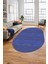 Jüt Desenli Dijital Kaymaz Yıkanabilir Modern Oval Yolluk Koridor Salon Halısı, O-Jüt-13-Mavi, 1