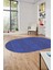 Jüt Desenli Dijital Kaymaz Yıkanabilir Modern Oval Yolluk Koridor Salon Halısı, O-Jüt-13-Mavi, 4