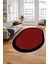 Dijital Kaymaz Yıkanabilir Jüt-Hasır Tasarım Oval Mutfak Yolluk Salon Halısı, O-Jüt-06-Kırmızı, 4