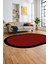 Dijital Kaymaz Yıkanabilir Jüt-Hasır Tasarım Oval Mutfak Yolluk Salon Halısı, O-Jüt-06-Kırmızı, 5