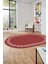 Modern Jüt Desenli Dijital Kaymaz Yıkanabilir Oval Yolluk Koridor Salon Halısı, O-Jüt-14-Kırmızı, 3