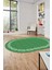 Modern Jüt Desenli Dijital Kaymaz Yıkanabilir Oval Yolluk Koridor Salon Halısı, O-Jüt-14-Yeşil, 3