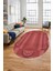 Dijital Kaymaz Yıkanabilir Modern Jüt-Hasır Desen Oval Mutfak Yolluk Salon Halısı, O-Jüt-08-Kırmızı, 3