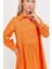 Gömlek Yaka Oversize Koton Tunik - Oranje 5