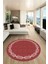 Modern Jüt-Hasır Desenli Dijital Kaymaz Yıkanabilir Yuvarlak Salon Halısı, Y-Jüt-14-Kırmızı, 5