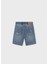 Yazlık Erkek Denim Bermuda Şort - Mavi 3