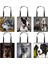 STDGOUG63 Stili S 34.5X34.5CM Alman Çoban Boston Terrier Bulldog Husky Köpek Nedensel Tote Çanta Kadın Çanta Bayan Omuz Çantaları Kanvas Alışveriş Çantası (Yurt Dışından) 3