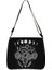 YXBWITHC05CW Stili 25CMX30CM Sevimli Siyah Kedi Cadı Messenger Çanta Kadın Çanta Tuval Koltukaltı Omuz Çantaları Büyücülük Kafatası Kız Gotik Crossbody Çanta Hediye (Yurt Dışından) 1
