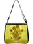YXBSJMHS14 Stili 20CMX24CM Van Gogh Yıldızlı Gece Omuz Ayçiçeği Yağlıboya Tuval Tote Çanta Retro Mona Lisa Sanat Moda Çanta Kadın Eğlence Debriyaj (Yurt Dışından) 4