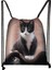 SKDBLACKCATS23 Stili Sevimli Siyah Kedi Ipli Çanta Kadın Alışveriş Çantaları Kanvas Seyahat Çantası Moda Saklama Torbaları Genç Kız Sırt Çantası (Yurt Dışından) 1