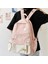 Pembe Stil Ayı Kolye ile Trendy Kadınlar Sevimli Sırt Çantası Naylon Kadın Harajuku Okul Çantası Kolej Kitap Bayan Rozeti Sırt Çantası Kawaii Moda Kız Çantası Öğrenci Yeni (Yurt Dışından) 4