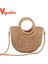 Bej Şerit Stili Yogodlns El Yapımı Yarım Yuvarlak Rattan Dokuma Hasır Çanta Yaz Kadın Messenger Crossbody Çanta Kızlar Küçük Plaj Çanta Yeni (Yurt Dışından) 2