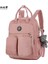 Pembe Tarzı 27X10X38CM 2021 Moda Kadın Sırt Çantası Su Geçirmez Naylon Yumuşak Saplı Katı Çok Cep Seyahat Fermuar Mochila Feminina Kese Dos Okul Çantaları (Yurt Dışından) 2