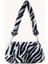 Zebra B Tarzı 25X14X3CM Ins Kadınlar Çiçek Baskı Kalıpçı Çanta Yeni Kış Sıcak Yumuşak Peluş Koltukaltı Çanta Leopar Zebra Inek Baskı Kabarık Bez Çantalar (Yurt Dışından) 1