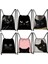 SKDBLACKCATS18 Stili Sevimli Siyah Kedi Ipli Çanta Kadın Alışveriş Çantaları Kanvas Seyahat Çantası Moda Saklama Torbaları Genç Kız Sırt Çantası (Yurt Dışından) 2