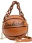 Qiuming Shop Açık Kahverengi Tarzı Kadın Çantası Basketbol Yuvarlak Kadınlar Için Omuz Çantaları Zincir Rahat Fermuar Kılıf Çanta Pu Deri Messenger Crossbody Çanta (Yurt Dışından) 1