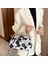 Inek Tarzı 27.5X7X15CM Fashi On Zebra Desen Omuz Çantası Kadın Pu Deri Pileli Çanta Lüks Zincirler Crossbody Çanta Inek Desen Messenger Çanta Bolso (Yurt Dışından) 3