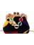 No.1 Tarzı 24CM x 11CM x 20CM Kadın Retro Bulanık Çok Renkli Ahşap Flaps Akrilik Boncuk Peluş Tasarım Çanta Lady Mektup Graffiti Için Yumuşak Kürk Crossbody Çanta Güz (Yurt Dışından) 1