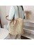Haki Stili 38X2X40CM Kadın Çanta Hasır Boş Plaj Omuz Kadın Çantaları Moda Yaz Tatili Alışveriş Çantası Kadınlar Için El Dokuma Bez Çantalar (Yurt Dışından) 4