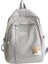 Gri Stil Ayı Iğnesi ile Şerit Sevimli Kadife Kadın Sırt Çantası Schoolbag Genç Kız Erkek Için Lüks Harajuku Kadın Moda Çanta Öğrenci Bayan Kitap Paketi (Yurt Dışından) 1