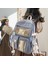 Pembe Stil Kolye ile Julyccıno Yeni Toka Rozeti Kadın Sırt Çantası Şeker Renk Moda Sevimli Schoolbag Omuz Öğrenci Çantası Genç Kız Kolej Sırt Çantası (Yurt Dışından) 2