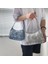 Gri Stil Rahat Naylon Kadın Günlük Küçük Çanta Vintage Mektuplar Baskı Bayanlar Omuz Koltukaltı Çantaları Tote Kadın Basit Omuz Çantaları (Yurt Dışından) 4