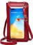 Kırmızı Stil Kadın Ekranı Dokunmatik Telefon Çantaları Bayanlar Crossbody Omuz Cüzdanı Cep Telefonu Için Pu Kart Sahibinin (Yurt Dışından) 1