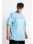 Oversize O-Yaka T-shirt Fmsuelto - Açık Mavi 5
