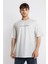 Oversize O-Yaka T-shirt Fmsuelto - Gri Melanj 2