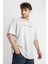 Oversize O-Yaka T-shirt Fmsuelto - Gri Melanj 5