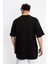 Oversize O-Yaka T-shirt Fmsuelto - Siyah 4