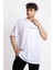 Oversize O-Yaka T-shirt Fmsuelto - Beyaz 5