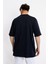 Oversize O-Yaka T-shirt Fmsuelto - Lacivert 4