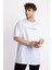 Oversize O-Yaka T-shirt Fmsuelto - Beyaz 2