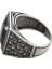 Erkek Yüzük Gümüş 925 Kaplan Markazit Taşlı 3