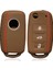 Kahverengi Silikon Araba Anahtarı Kapağı Kılıf Vw Golf Bora Jetta Polo Mk4 Mk6 Bora Passat B5 B6 Süper Tiguan Beetle Anahtarlık (Yurt Dışından) 1