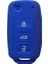 Mavi Silikon Araba Anahtarı Kapağı Kılıf Vw Golf Bora Jetta Polo Mk4 Mk6 Bora Passat B5 B6 Süper Tiguan Beetle Anahtarlık (Yurt Dışından) 4