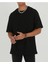 Erkek %100 Pamuk Unisex Oversize Bisiklet Yaka T-Shirt 1