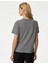 Kısa Kollu Desenli Keten T-Shirt 4
