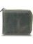 Antik Yeşil Fermuarlı Yatay Mini Deri Cüzdan - GRD2403XW22458 1